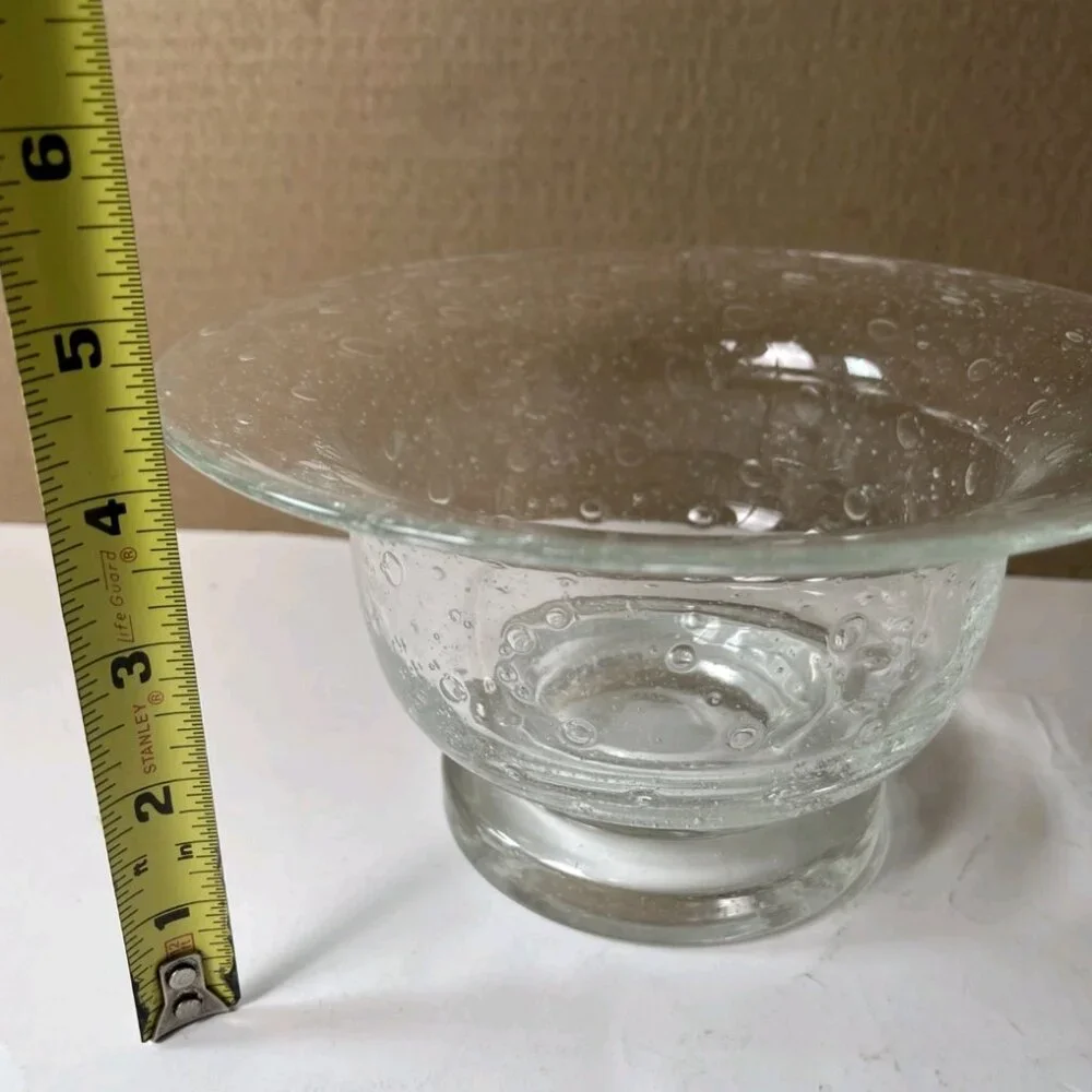 Southern Living at Home Tiny Bubbles Bella Luna Glass Pedestal Bowl 8”